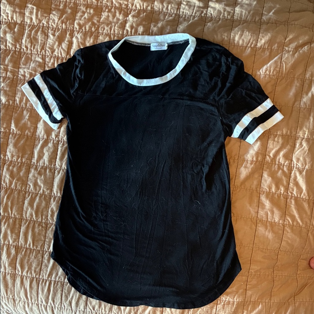 Black and White Ringer T-Shirt
